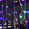 Noel Açık Dekorasyon 5 M Drop 0.4-0.6 m LED Perde Icicle Dize Bahçe Noel Balkon Dekoratif Işıkları Y201020