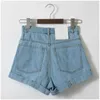 Vintage Denim Shorts Women High-Waist Rolled Hem Girls Sexig Cuff Jeans Plus Size Girls 'Street Wear C3627 210719