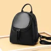 Couro genuíno 2021 moda mulheres mochilas feminino mochila vintage para meninas saco de escola bagpack ladies back pack q0528