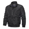 Men's Slim Bomber Jackets Outerwear Casual Long Sleeve Jackes and Coats Clothing Plus Size