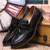 Men Shoes Fashion Leather Do Casual Flat Tassels Slip-On Driver Dress Loafers Pointed Toe Moccasin Wedding Shoes