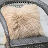 CX-D-04R Custom Made Mongolia Lamb Fur Cushion Hem Dekoration Tillbehör 210315