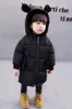 1-7yrs Wints Girls Kurtki Z Kapturem Clothin Dzieci Chłopcy Płaszcz Ciepłe Jesień Dzieci Outerwearcoats Casual Baby Clothes Stroje 211204