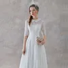 Hepburn vestido de noiva 2022 novo verão noiva sen sen simples e magro francês retrô fêmea