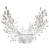 Hårtillbehör Bröllopsklippdekorativt tillbehör Elegant imitation Pearl Head Bridal Comb for Party