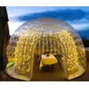 Opblaasbare koepeltent 3.5m 4,5 m buitendiameter commerciële transparante bubble huis tenten zonder lichten voor camping familie partij outdoor evenementen