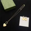 Newest Designer Heart Necklace Earrings Letter Printed Pendant Earring Women Classic Party Gift Necklaces Jewelry Sets