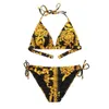 Zweiteilige Damen-Outfits, Bikinis, klassisches Modemuster, Designer-Badeanzug, sexy Bikini mit Pop-Print für Damen