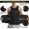 Męskie kształty ciała Mężczyźni Shaper Waist Trener Pas Brzucha Shapewear Sauna Garnitur Odchudzanie Bielizna Wzmocniona Kamizelka Pocenia Gumowa gorset