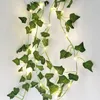 Clignotant 2m LED Ivy Vine String Lights 2AA ou 3AA LED à piles Guirlande de feuilles de Noël pour les lumières décoratives de mariage à la maison Y201020