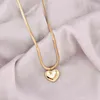 Acciaio inossidabile 316L New Fashion Gioielli di lusso Love Heart Lovers Love You More Charms Catena Girocollo Collana pendente per le donne G1206