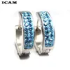 Hoop & Huggie ICAM Fashion Design Small Earrings For Womens Cluster Paved Zirconia Crystal Stone Earing Jewelry