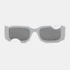 Unisex Irregular Quadrado Quadro Não Full Frame UV Proteção Moda Especial Perfil Sunglasses