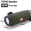 40W High Power TG322 Bluetooth -högtalare Vattentät bärbar kolonn för PC -datorhögtalare Subwoofer Boom Box Music Center FM TF