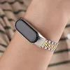 Bracelets en acier inoxydable Bracelet en métal pour Xiaomi Mi Band 6 5 Bracelet Miband 4 3 remplacement Bracelet de montre d'affaires accessoires intelligents