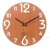 NOUVEAUHorloges murales Horloge 3D en bois Design moderne Décoration de chambre d'enfant nordique Cuisine Art Creux Montre Décor à la maison 12 pouces RRA10699