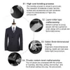 2021 Новые мужские деловые костюмы двубортные полосатые отвороты формальные блазовые брюки костюмы набор двух частей костюм homme x0909