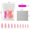 20 / Pack Long Caixão Falso Nails Rainbow Ballerina Full Nail Art Dicas Com Projetos Pressione Extensões