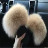Fur Slipper Fluffy Sliders Comfort With Feathers Furry Summer Flats Sweet Ladies Size 45 Home Shoes Y200423