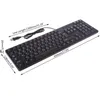 Klavyeler 2021 Arapça / İngilizce Sessiz Klavye Windows Bilgisayar Tastiere için Su Geçirmez Ofis