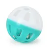 Jouet pour animaux de compagnie creux en plastique pour animaux de compagnie chat chien coloré balle jouet avec petite cloche adorable cloche voix en plastique interactif tintement chiot perroquet jouant jouet