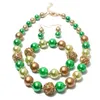 Ohrringe Halskette UDDEIN Weihnachtspaket Geschenke Set Armband für Frauen Vintage Bib Perlen Schmuck Party Afrikanischer Collier