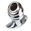 NXY Cockrings Anal Seks Oyuncakları Metal Hollow Butt Plug Spekulum Unisex Seks Oyuncak Yapay Penis Dilator Prostat Masaj Tünel Douche Lavman Vajina Anüs Boncuk 1123 1124