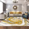 Tapetes modernos abstratos Arte Área Tapetes Aquarela Amarelo Branco Mármore Tapete e Tapete Sala de Living Quarto Bedside Sofa Mats1