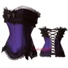 Bustier Corsetti Rosa Nero Sexy Overbust Corsetto Donna Pizzo Trim Top Disossato Bustier Body Shapewear Vita Trainer Corsetto