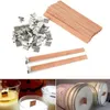 Houten lontkaars met Sustainer Tab Candle Wick Core voor DIY Making Pick Supply Soy Parffin Wax6353898