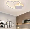 Lampes et lanternes au design créatif en forme de cœur, éclairage de chambre à coucher, plafonnier Led rotatif moderne en acrylique