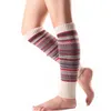 Multicolor Stripe Knee High Leghers chaussettes Boot Cuffs Toppers Leggings Femmes Girls Automne Winter Warm Loose Stockings V￪tements de mode et Sandy