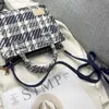 물건 자루 숄더 가방 대형 여성용 체크 무늬 토트 백 헝겊 구매자 편지 인쇄 핸드백