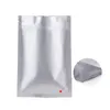 100pcs Aluminum Foil Sealing Bag Flat Bottom Metallic Thick Food Storage Bags Vacuum Sealer Foods Packaging