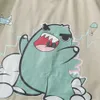 T-shirt masculino bonito dos desenhos animados verão manga curta impressa hip hop de algodão enorme casual harajuku streetwear top tshirts roupas 210601
