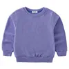 2-8T berbeć dzieciak dziecko dziewczynka wiosna ubrania sweter top z długim rękawem bluza casual zwykły cukierki kolor bluzy słodki strój 211029 \ t