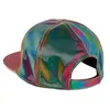 Party Masks Back To The Future Part 2 Marty McFly Cosplay Snapback Hat Laser Color Changing Rainbow Adjustable Cap