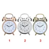 Autres horloges Accessoires Classique Chevet Mignon Double Cloche Quartz Décoratif Salon Silencieux Bureau À Piles Rond Snooze Alarme