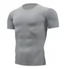 남성용 티셔츠 압축 티셔츠 통기성 슈트 휘트니스 꽉 스포츠웨어 타이닝 퀵 드라이 슬리브 셔츠 스포츠
