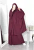 Eid Muslim Women Hijab Dress Prayer Garment Set Jilbab Namaz Full Cover Ramadan Long Khimar Gown Abayas Islamic Clothes Niqab233A