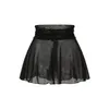 Skirts Women Sexy See Through Mini Ladies Summer High Waist Solid Color Half Rave Festival Party Night Club