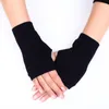 Fünf-Finger-Handschuhe, Fäustlinge, Plüsch, fingerlos, ohne Finger, Fahrhandschuh, Winter, weich, warm, dick, für Damen und Mädchen, halb