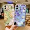 Oil painting flower bracelet Cell Phone Cases for 11 12 case x xr xs max female 7p/8plus soft