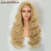 Synthetische pruiken Scheherezade 613 Blonde Kanten Voorkant Pruik Met Natuurlijke Haarlijn Lang Golvend Voor Zwarte Vrouwen 28 inch Hittebestendig2266091