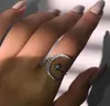 Mode Maan en Star Finger Rings Creatieve Opening Ring God Zilver voor engagement Gift