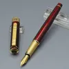 Luxury Picasso Brand 902 Wine red and Black Classic Fountain pen with Golden Relief Cap 22K NIB Writing office school supplies Hig347S