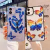 Coques de téléphone papillon 3D pour iPhone SE 6 6S 7 8 Plus X XS 11 12 Pro Max XR