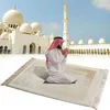 Tjock mjuk muslimsk islamisk bön mat salat musallah rug tapis de priere islam sajadah be matta gebeds kleed 80x120 210626