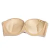 Sexy Thick Cup Support Padded Push Up Bra Strapless Bras For Women Underwear Wire Bone Size 32 34 36 38 40 42 A B C D E 210623