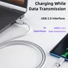 Cabos de telefone celular 5a original Tipo de cabo USB C carga rápida de carregamento rápido para Huawei Samsung Xiaomi Cabo de telefone celular USB-C